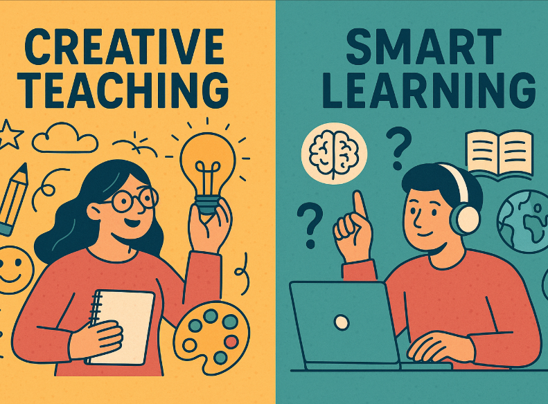 Creative teaching and smart learning illustration from the original website